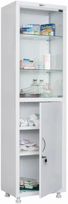 Шкаф медицинский металлический Hilfe МД 1 1657/SG Шкаф медицинский металлический Hilfe МД 1 1657/SG